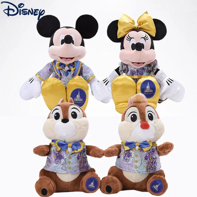 New Original Disney Mickey Mouse Plush Toy Cute Minnie Mickey Doll CHIP & DALE Children Cartoon Toys Holiday Gift Ornament