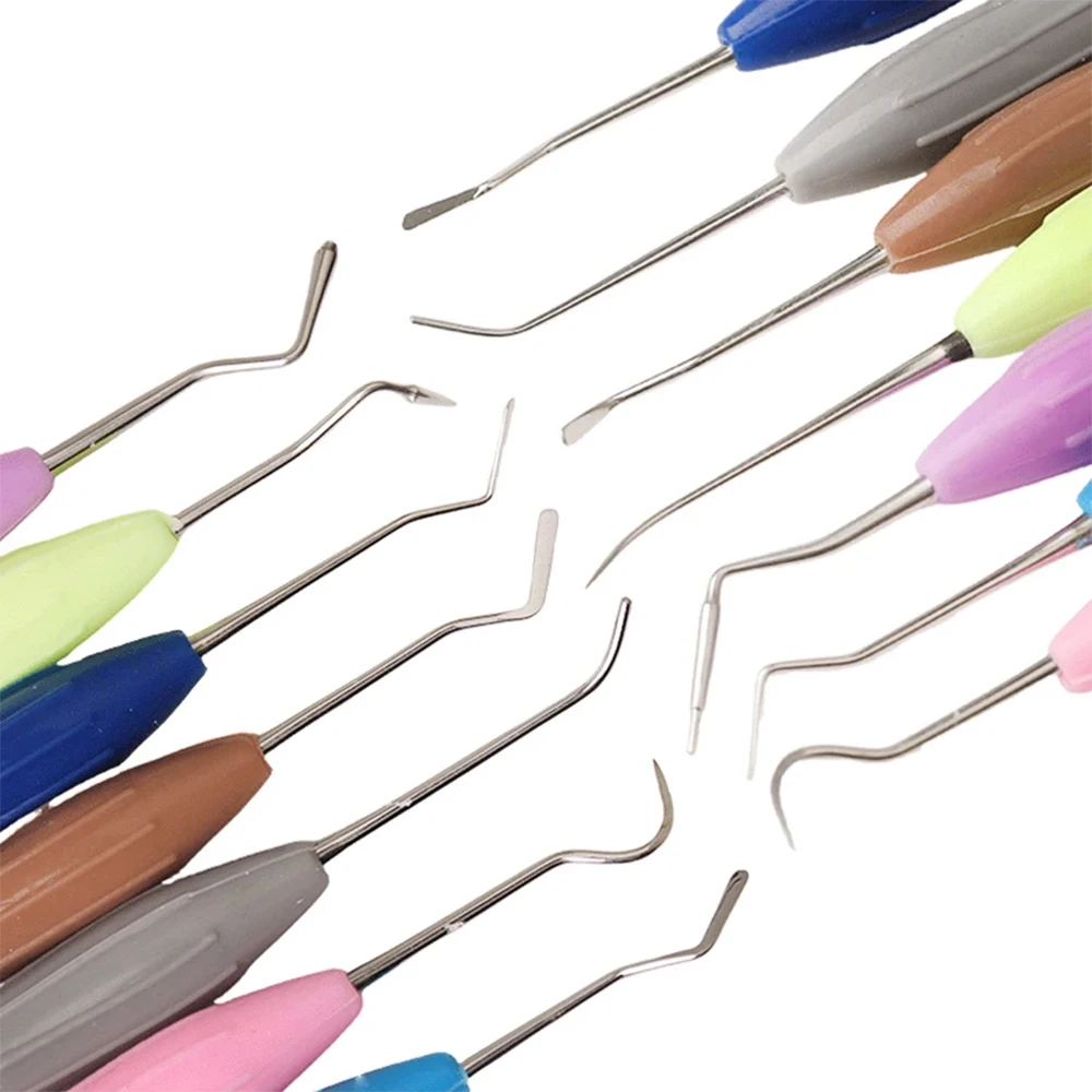 7Pcs Laboratory Resin Sculpting Kit Technical Precision Spatula Set Non-slip Multi-color Handle for Technician Refinement