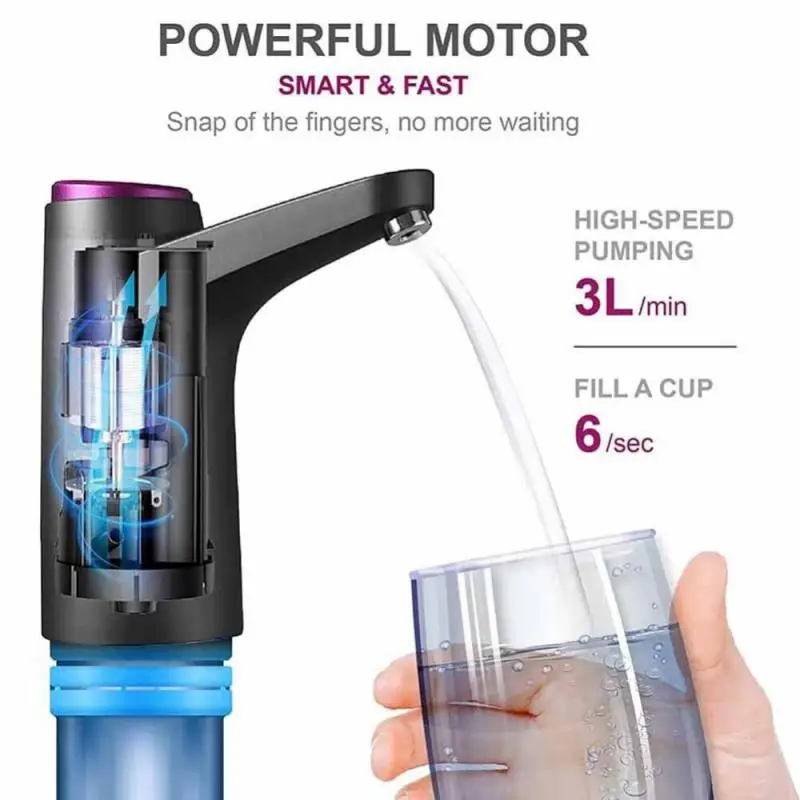 Water Pump Bottle Automatic Electric Water Dispenser Household Gallon Drinking Switch Smart Water Treatment Appliances