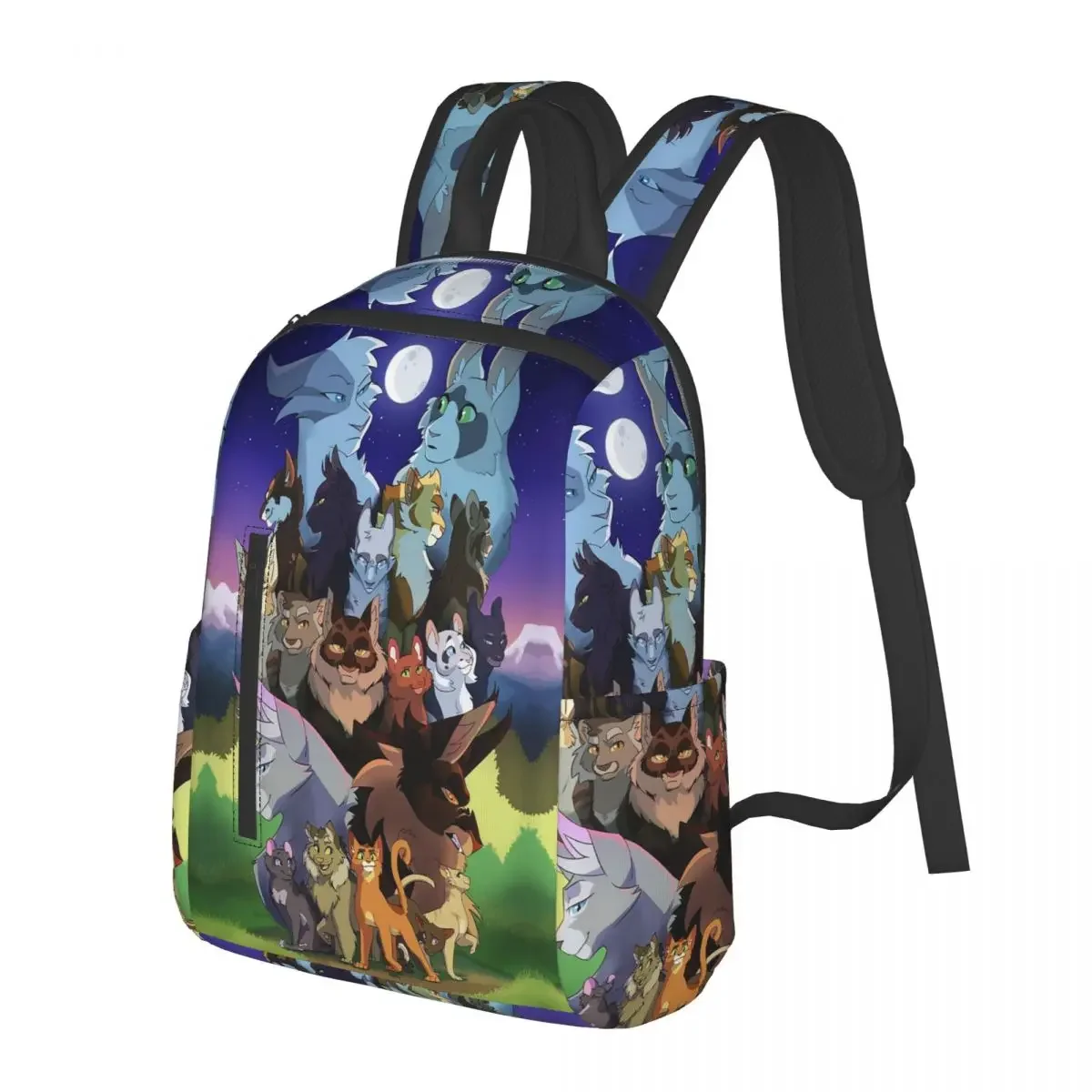 

Warrior Cats Student Backpack School Bag Hiking Travel Daypack for Boys Girls Fashion Bookbag Shoulder Bags