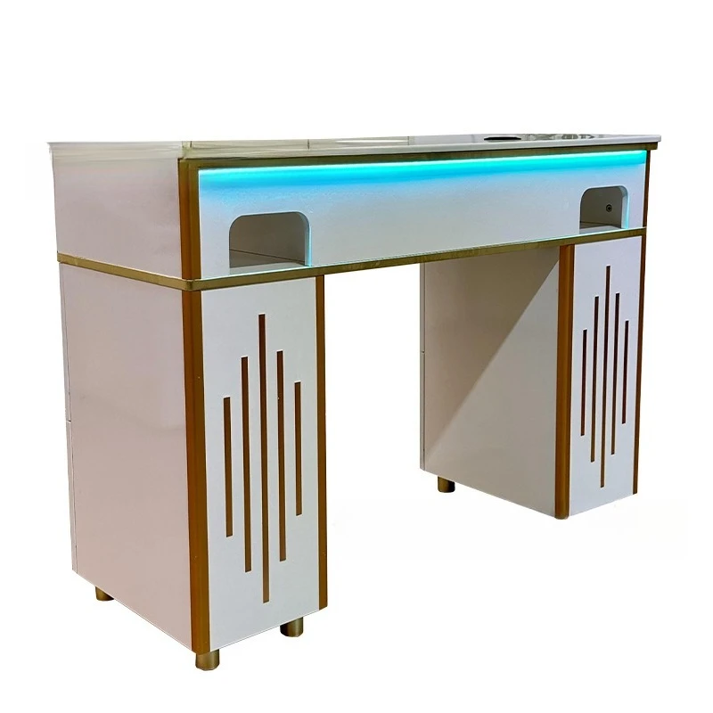 manicure table with vacuum cleaner Internet celebrity manicure table White simple beauty and nail salon special tools
