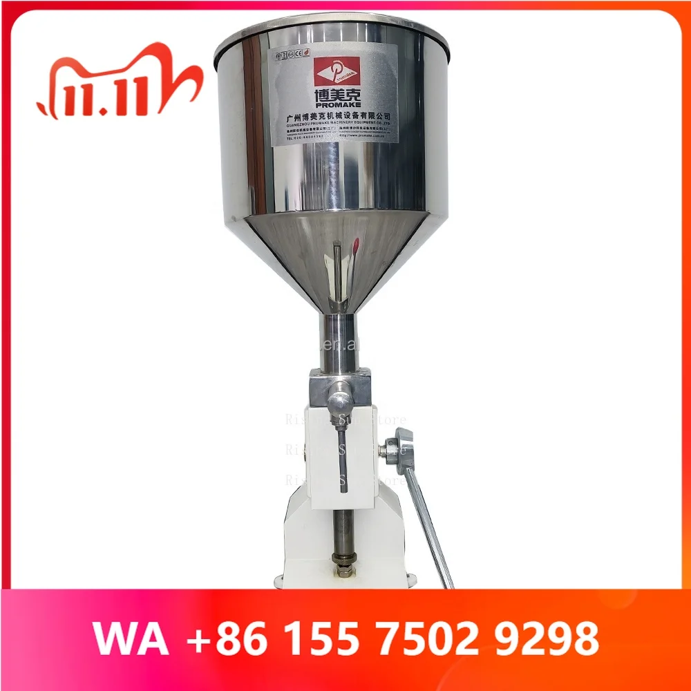 Small Manual Piston Stainless Steel Body Gel Sterile Peanut Butter Paste Lotion Aerosol Liquid Bottle Filling hine