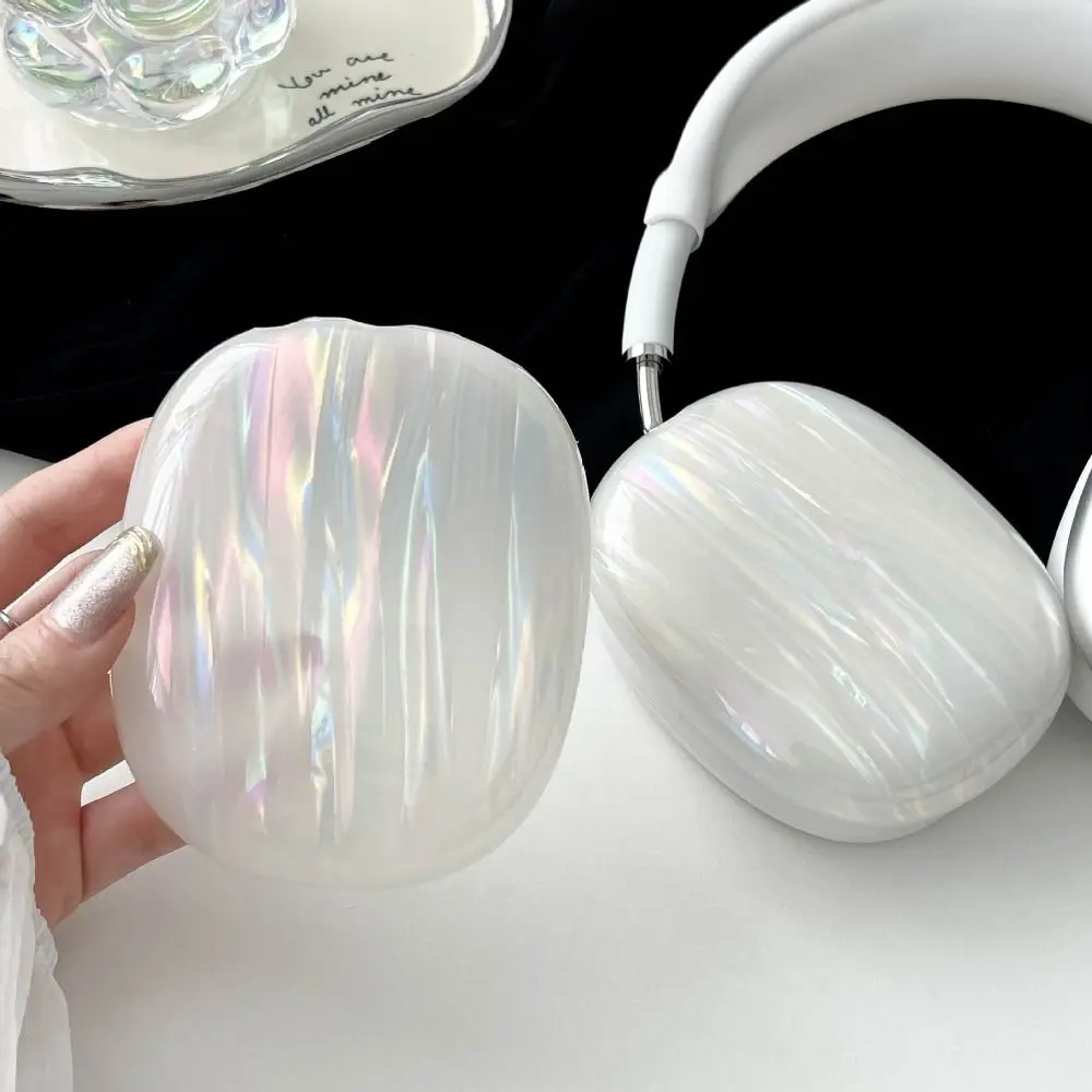 Funda protectora con textura de concha creativa, funda protectora antiarañazos de TPU, funda suave duradera para auriculares para AirPods Max Universal
