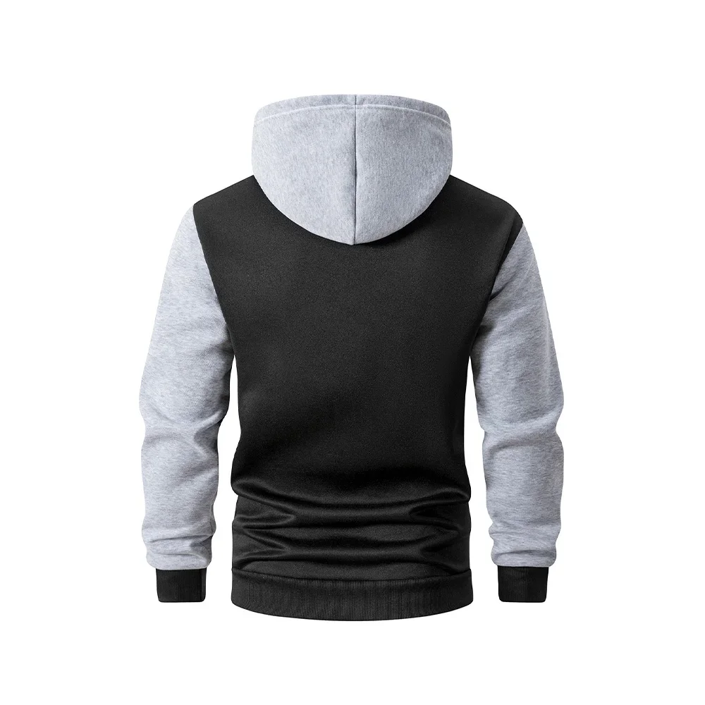 الرجال مقنعين جاكيت زيبرا الشارع الشهير كم طويل بلوزات سستة قناع السترة الذكور رياضية سترة عادية الرجال الملابس #5