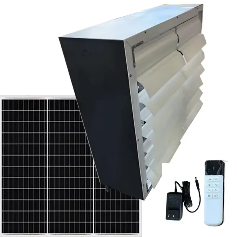 Heavy Duty Aluminum Alloy Solar Exhaust Fan for Greenhouse Cow House Industrial Air Ventilation No Noise Large Axial Flow Fans
