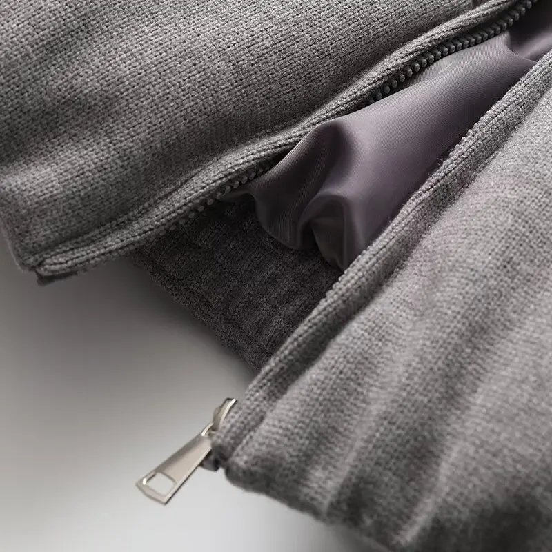   Vêtements pour femmes 2025 nouveau simple basique polyvalent col montant manteau de pain ample manteau en coton décontracté