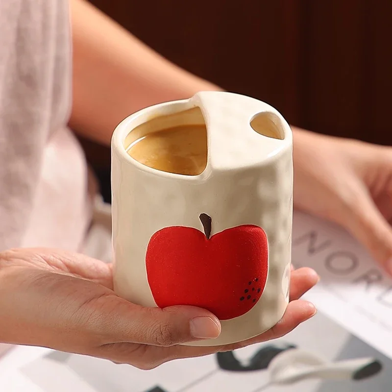 300ML Ceramic Latte Coffee Cups Creative Home Holding Cups Home Decor Kitchen Bar Supplies Drinking Christmas Gift Ceramic Cups