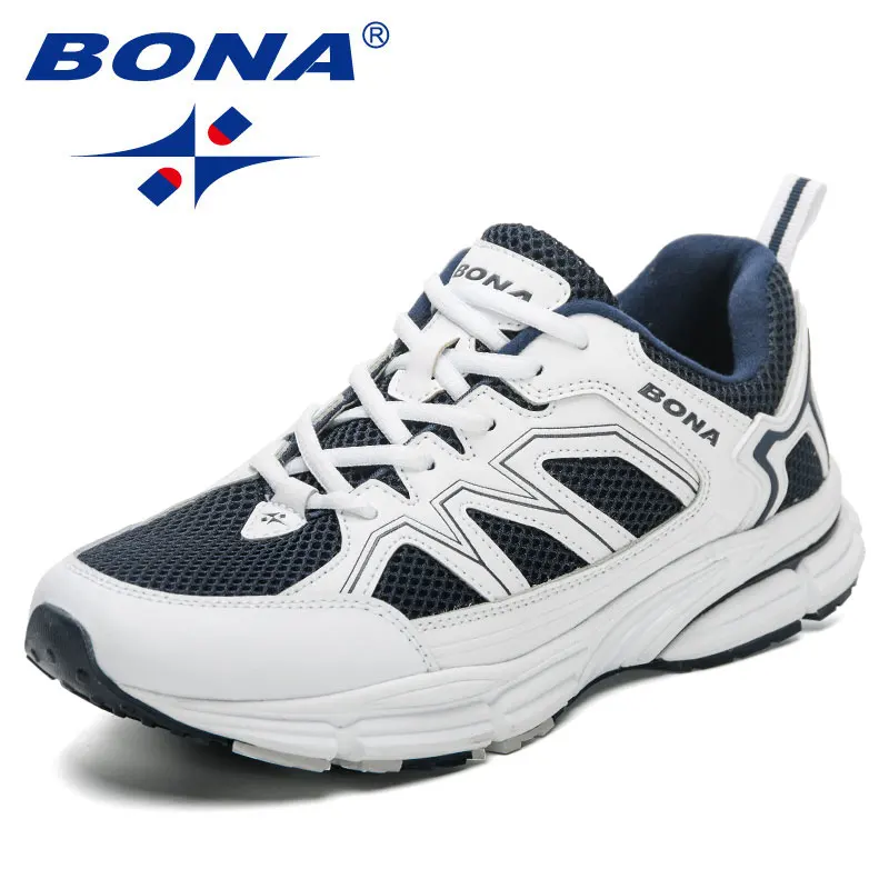 BONA 2023 Novos Designers Sapatos De Corrida Homens Tênis De Corrida Respirável Marca Tênis Homem Esportes Treinamento Caminhada Sapatos Respirável m