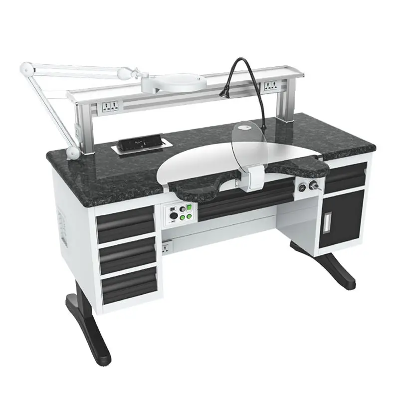 Jinguang Dental Technician Workbench Double or Single Dental Lab Work Bench Customizable 1M 1.2M 1.4M 1.6M 1.8M