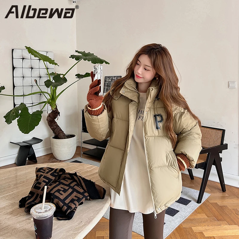 Women's Parkas New Winter Jackets Parkas for Women Padded Warm  Casual Overcoat Zipper Hooded Basics Outerwear Coats