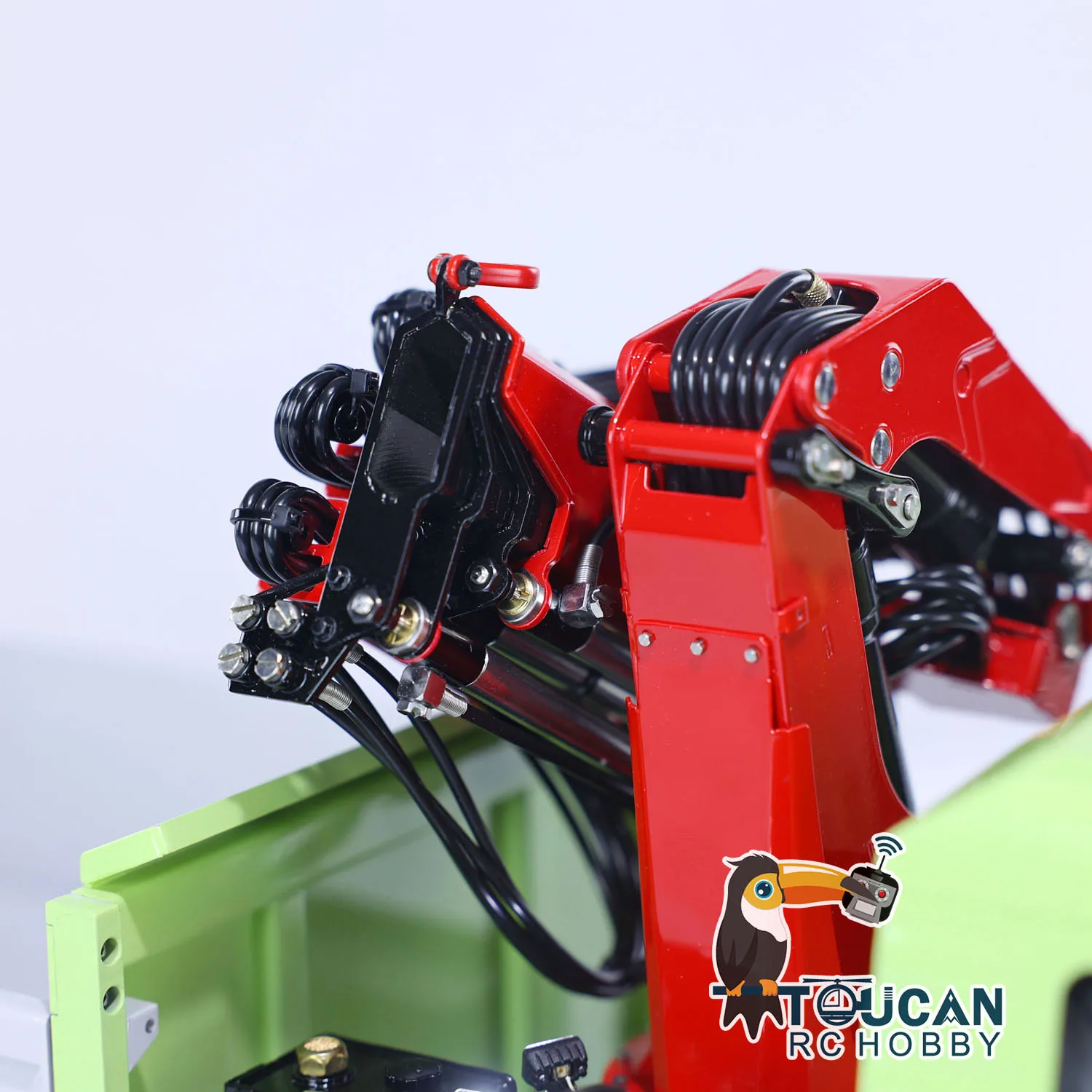 8X8 LESU 1/14 RC Dumper Idraulico Gru Camion 3-Way RTR PL18EV Suono Luce di Controllo Remoto In Metallo Autocarro con cassone ribaltabile Giocattolo Modello THZH1439