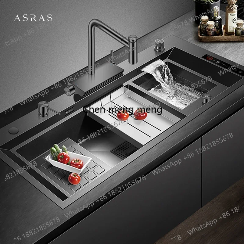 A139 11550 NJH Large Size Smart Purifying Kitchen Sink Handmade Step Sink Smart Purifying Kitchen Island Sinks
