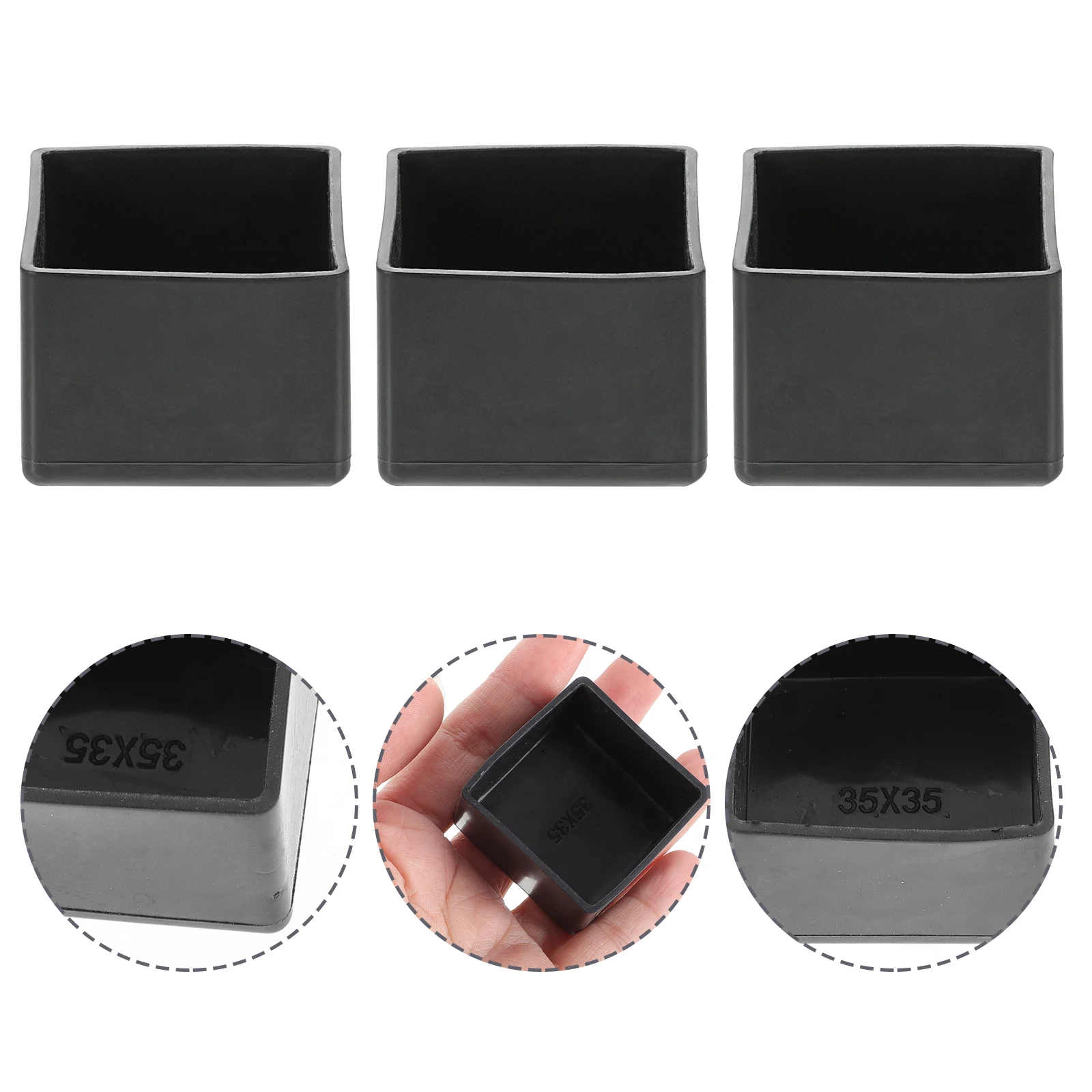 12pcs Square Chair Leg Covers Floor Protectors For niture Sofa Table Bed Durable Easy Install No Damage Home Office Gift Idea