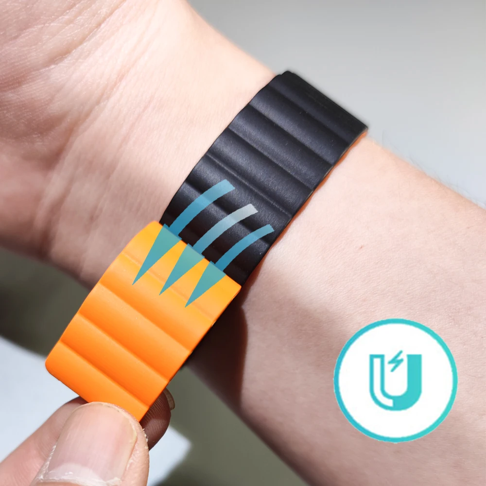 Магнитный силиконовый ремешок для часов Huawei, магнитный браслет для Huawei band 6, ремешок для Honor band 6, браслет correa