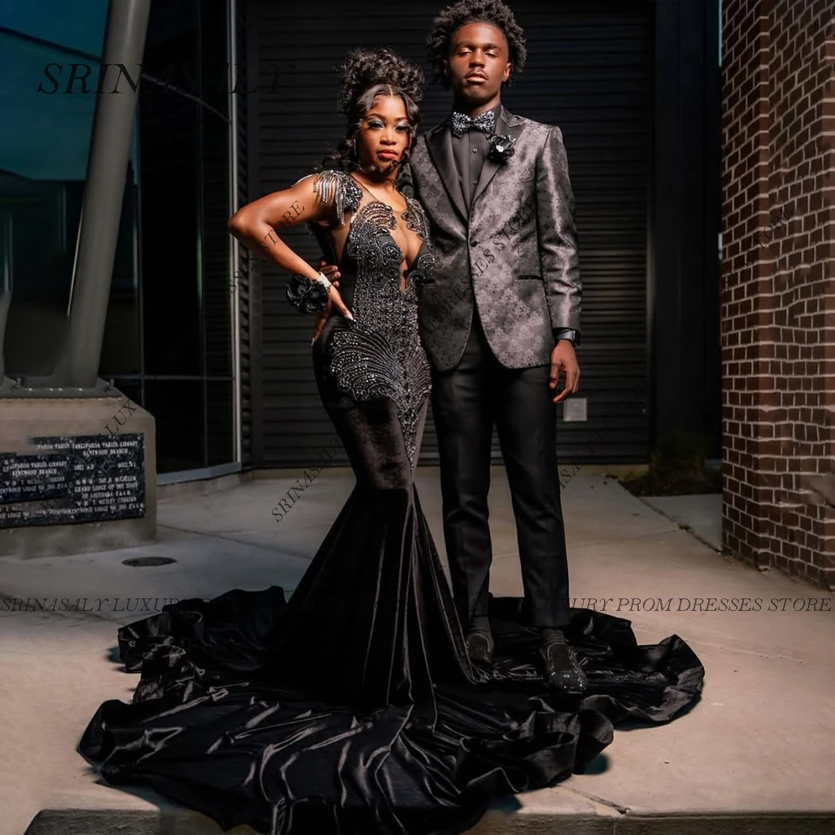 Angepasst 2025, Ärmellose Lange Meerjungfrau Prom Kleider Glitter Diamanten Perlen Abendkleid Robe Formale Sexy vestidos de gala