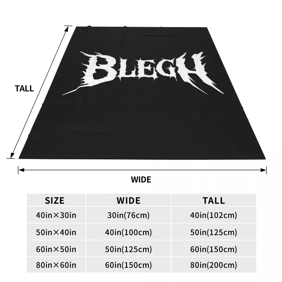 Blegh Heavy Metal Metalcore Deathcore Blankets Soft Warm Flannel Throw Blanket Plush for Bed Travel Home Couch