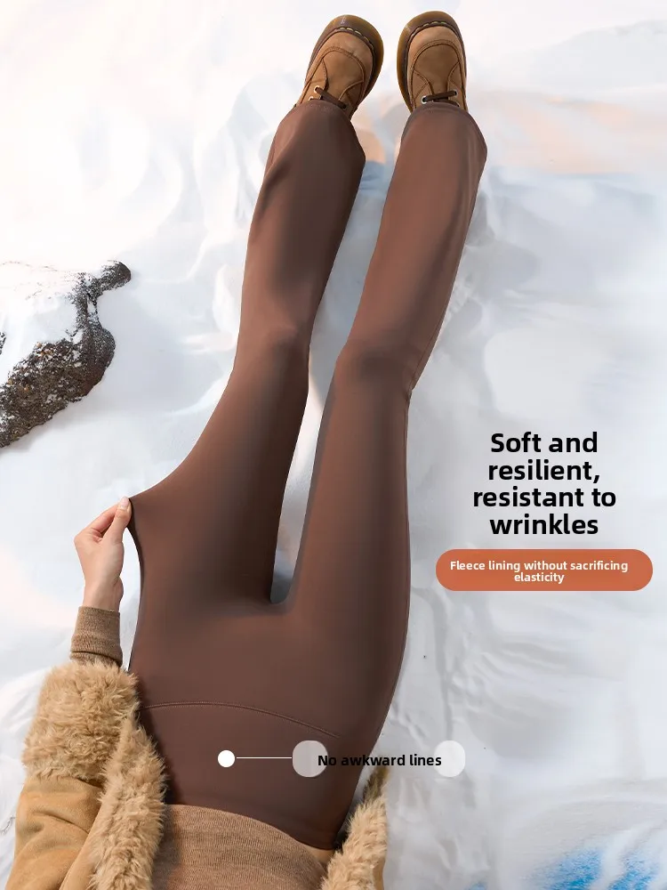 ハイウエスト裏地付きアールスキンヨガパンツ レディース ブーツカットパンツ スリミング ボトムパンツ カジュアルロングパンツ