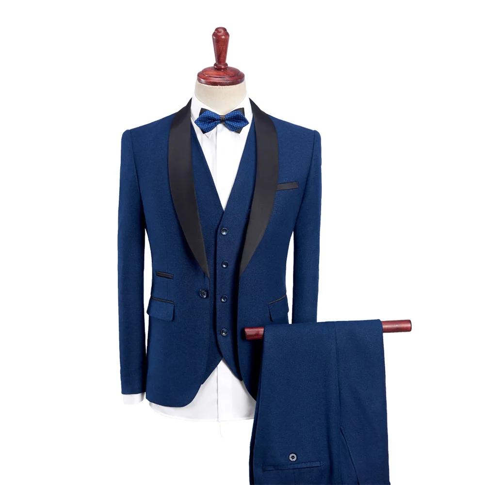 

Single Breasted Vest Men Blazers Single Button Suits Ankle Length Straight Pants Three Pieces Business Jackets 2025 Bow
