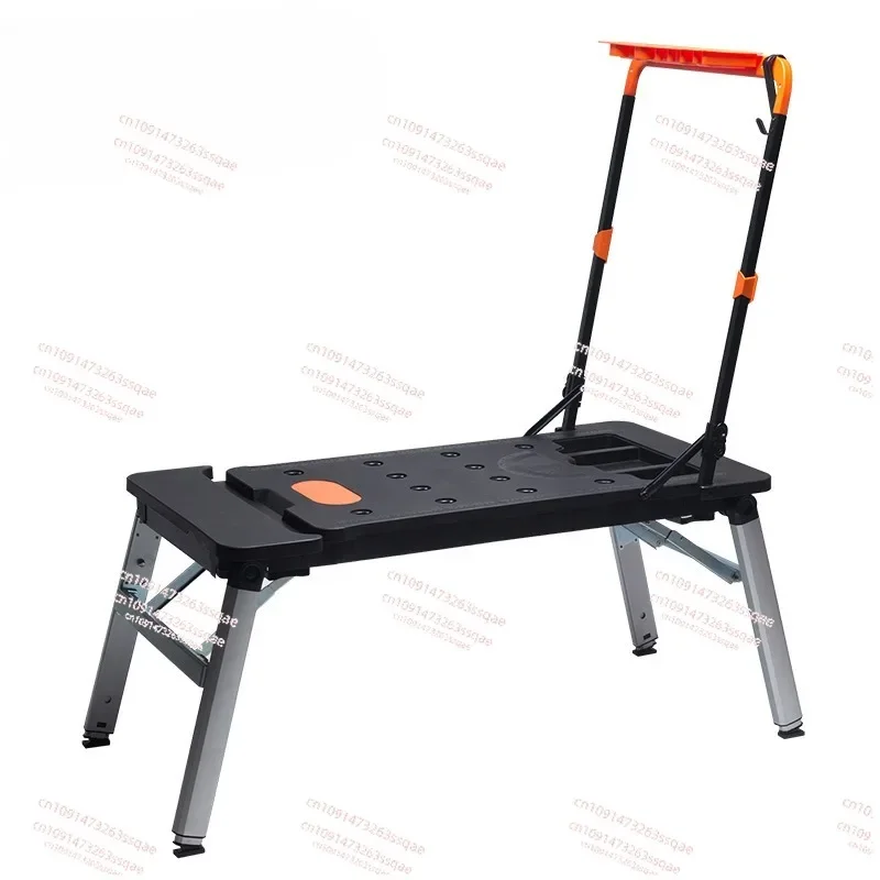 7- In -1 Multifunctional Workbench DIY Woodworking Table Portable Trolley Folding Cart With Wheels Workshop Tool Outing Handcart