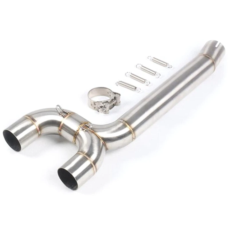 Motorcycle Exhaust System Middle Pipe Link Connect Motorbike Accessories For Yamaha FZ6 FZ6N FZ6S 2004-2008 2009