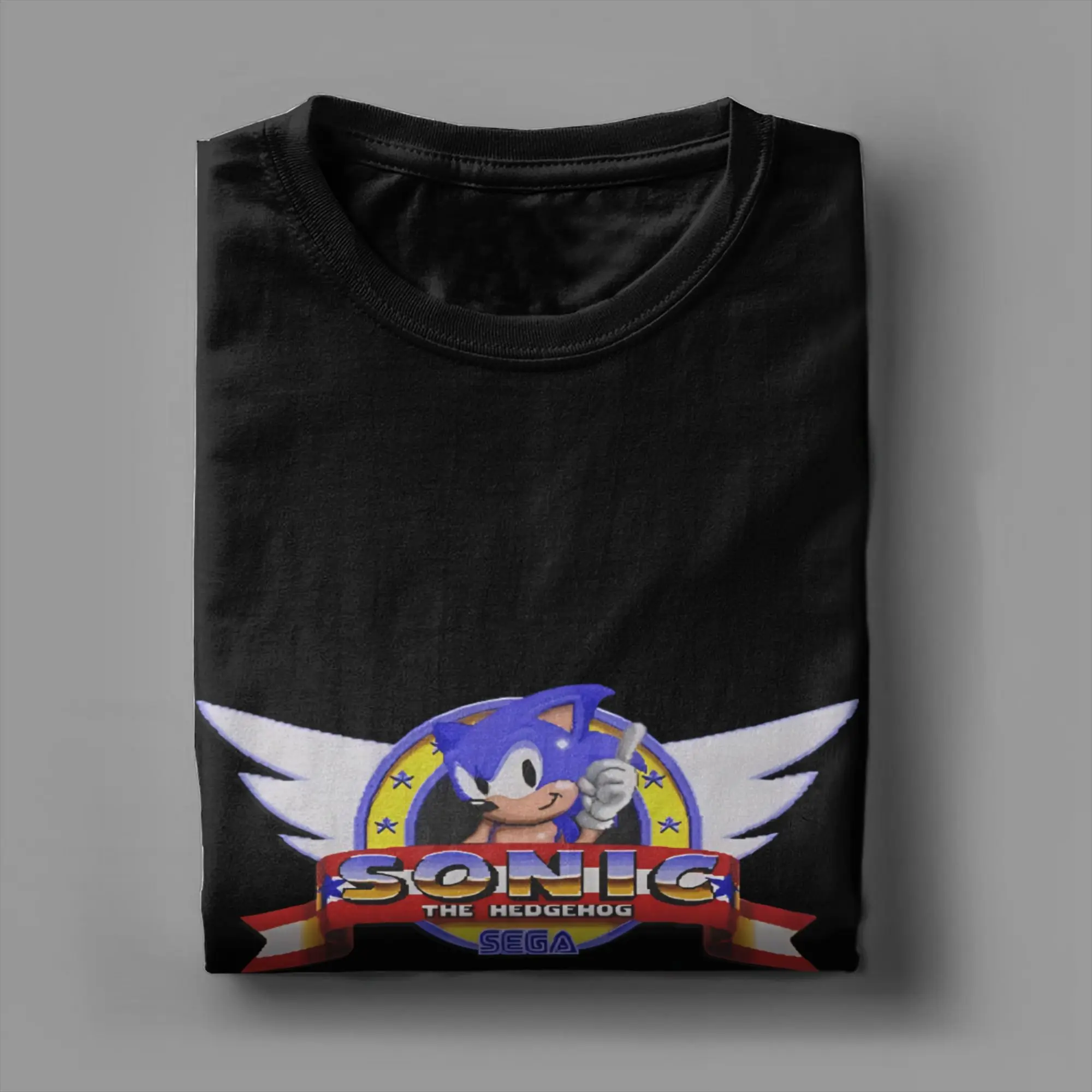 sSONIC THE HEDGEHOG Lustiges Grafik-T-Shirt aus 100 % Baumwolle. sSonic the Hedgehog T-Shirts für Herren – Detail 3