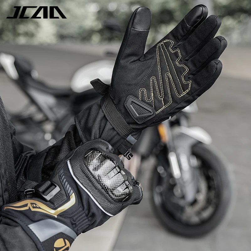 شتاء جديد مقاوم للماء دراجة نارية قفازات دافئة موتو الكربون قفازات واقية شاشة تعمل باللمس موتو Guantes دراجة نارية قفازات ركوب الخيل #2