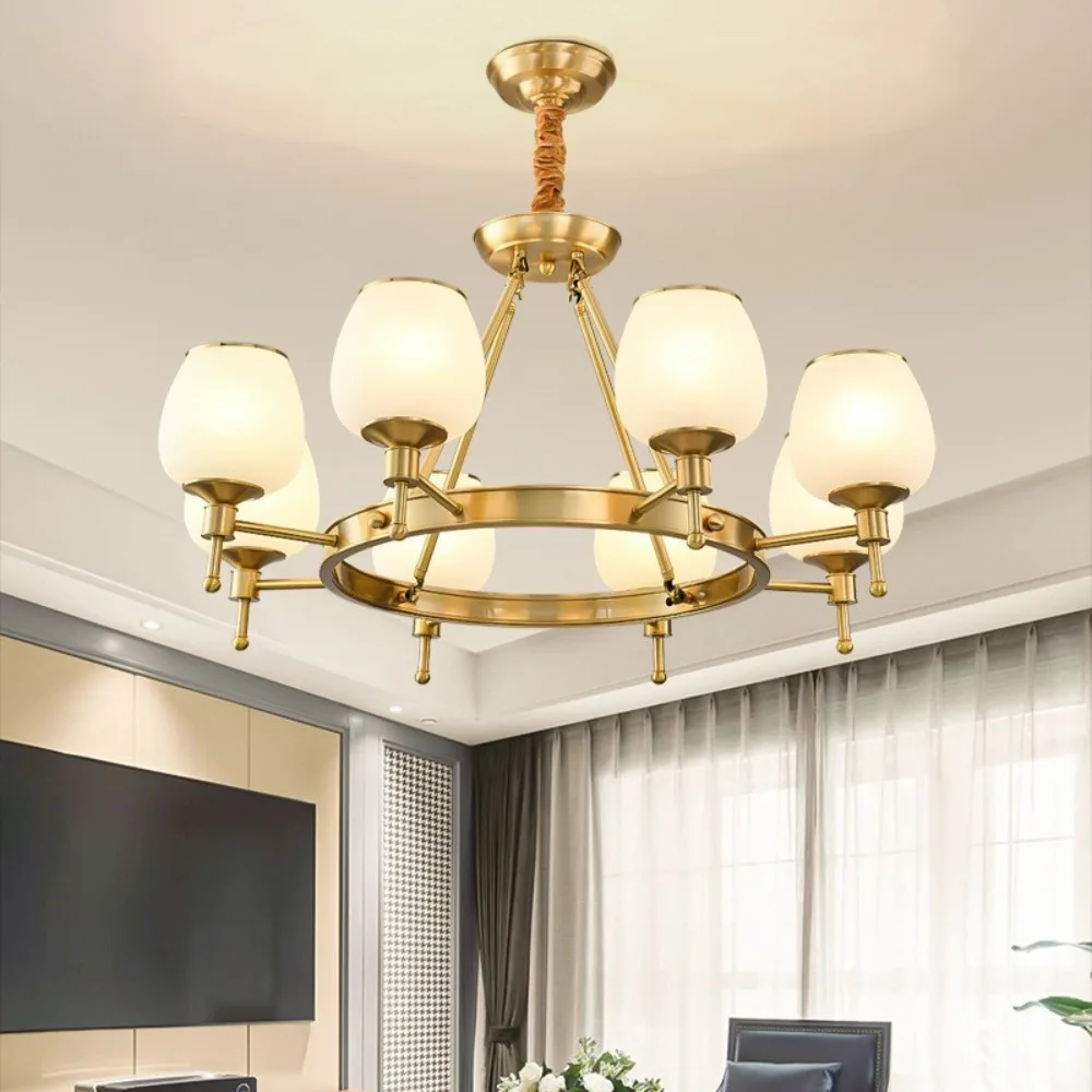 Modern American Classic LED Luxury Pendant Light Living Room Boat Rudder Light Style Bedroom Master Ceiling Lighting Decoration