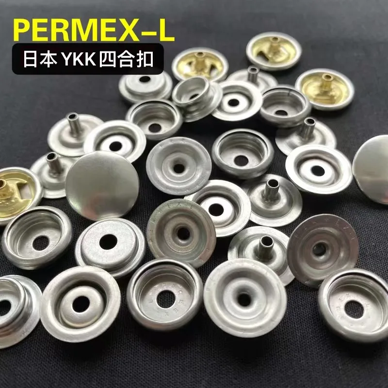 

YKK Four-in-one Button Nissan, Large All-copper O-button Permex L Silver 10 Sets of New Spc Full
