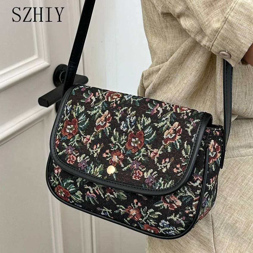 

Luxury Designer Shoulder Bag Ladies Small Floral CrossbodyPurse for Girls Classic Mobile Phone Pocket Pochette Femme Luxe Wallet