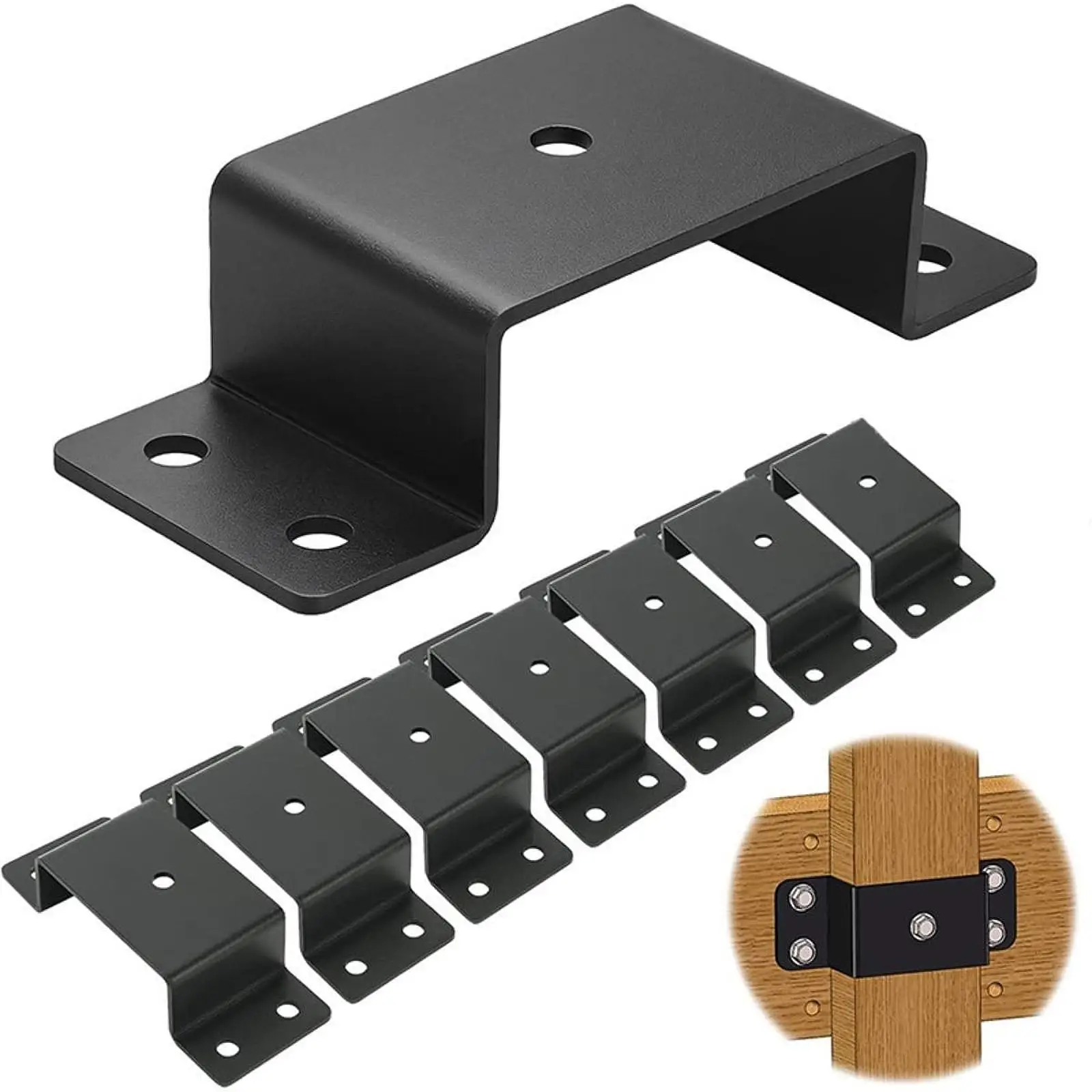 Versatile Trailer Stake Pocket Bracket for 2x4 Boards Carbon Steel Black Finish Horizontal or Vertical Mount for Hauling
