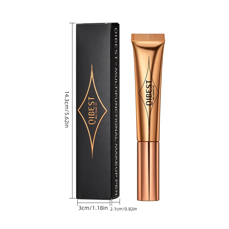 1PC 多機能パウダーブラッシャーペン、高光沢パウダーブラッシャーアイシャドウ 3 in 1、ナチュラル防水、塗りやすい、光沢のある