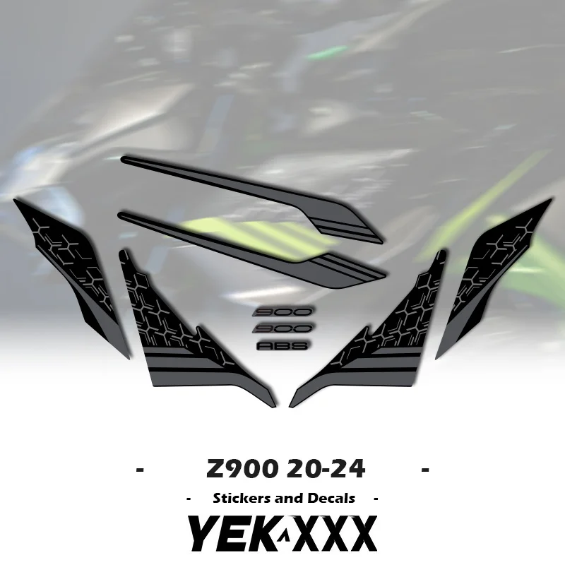 อุปกรณ์เสริมรถจักรยานยนต์ Fairing Decal เต็มรูปแบบชุดสติกเกอร์กันน้ํา Z900 สําหรับ KAWASAKI Z900 Ninja 2020 2021 2022 2023 2024