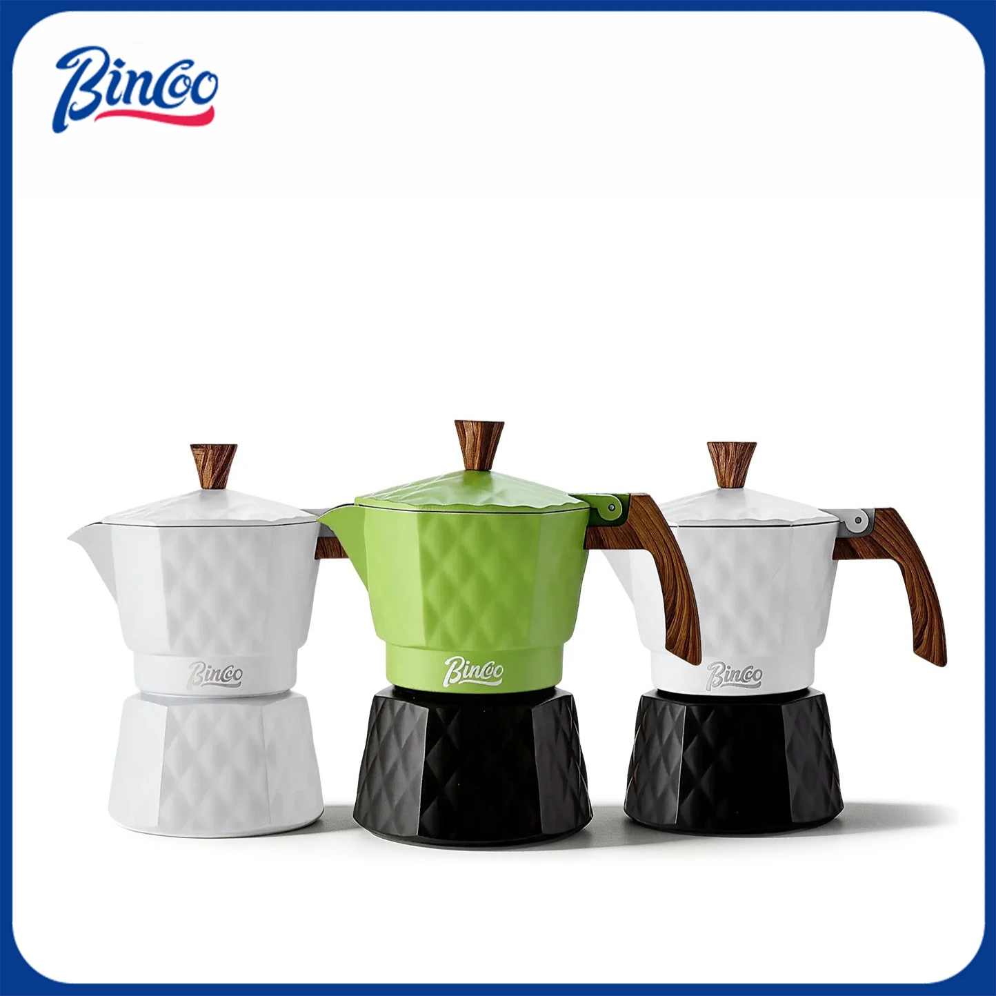 Bincoo Classic Stovetop Italian-Style Espresso Maker, Moka Pot Suitable for Brewing Italian and Cuban Coffee, Ideal for Home