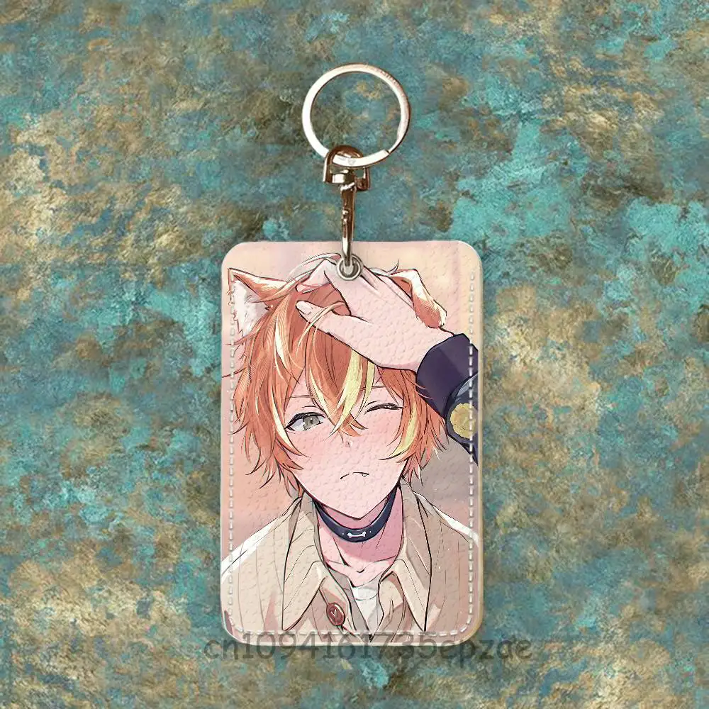 A-Akito S-Shinonome Porta Carte Premium in Pelle PU con Moschettone in Metallo, Design Personalizzabile per Uso Quotidiano