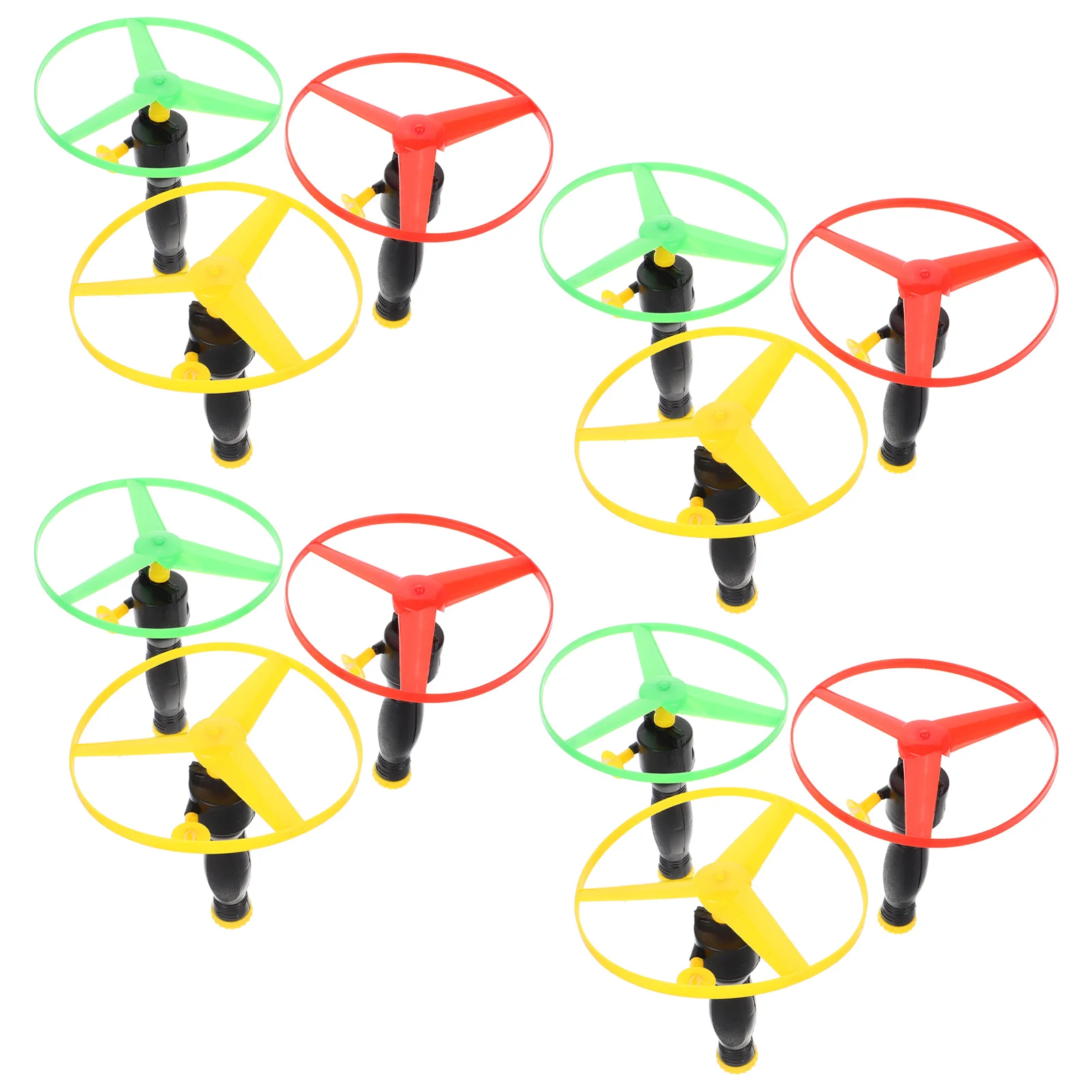 12pcs Flying Pull String Pull String Flying Disc Fly Saucer Durable Lightweight Fun Outdoor Playthings Gift