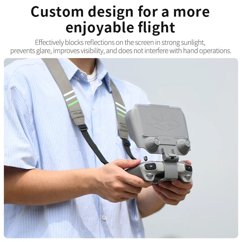 ل DJI AIR 3S/3/Mini 3/4 PRO الطائرة بدون طيار RC/RC2 تحكم عن بعد 2 في 1 شاشة المضادة للخدش الغطاء الواقي الشمس هود ظلة عدة