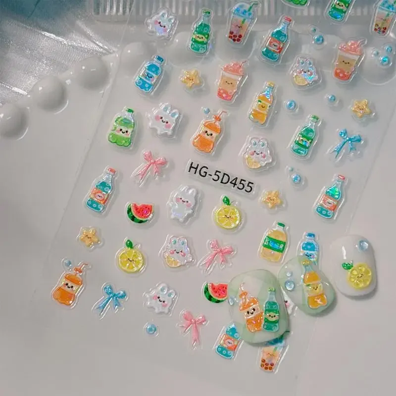 Urocze naklejki na paznokcie w stylu oceanicznym 5D, samoprzylepne ozdoby do paznokci z delfinami, naklejki do manicure, akcesoria.