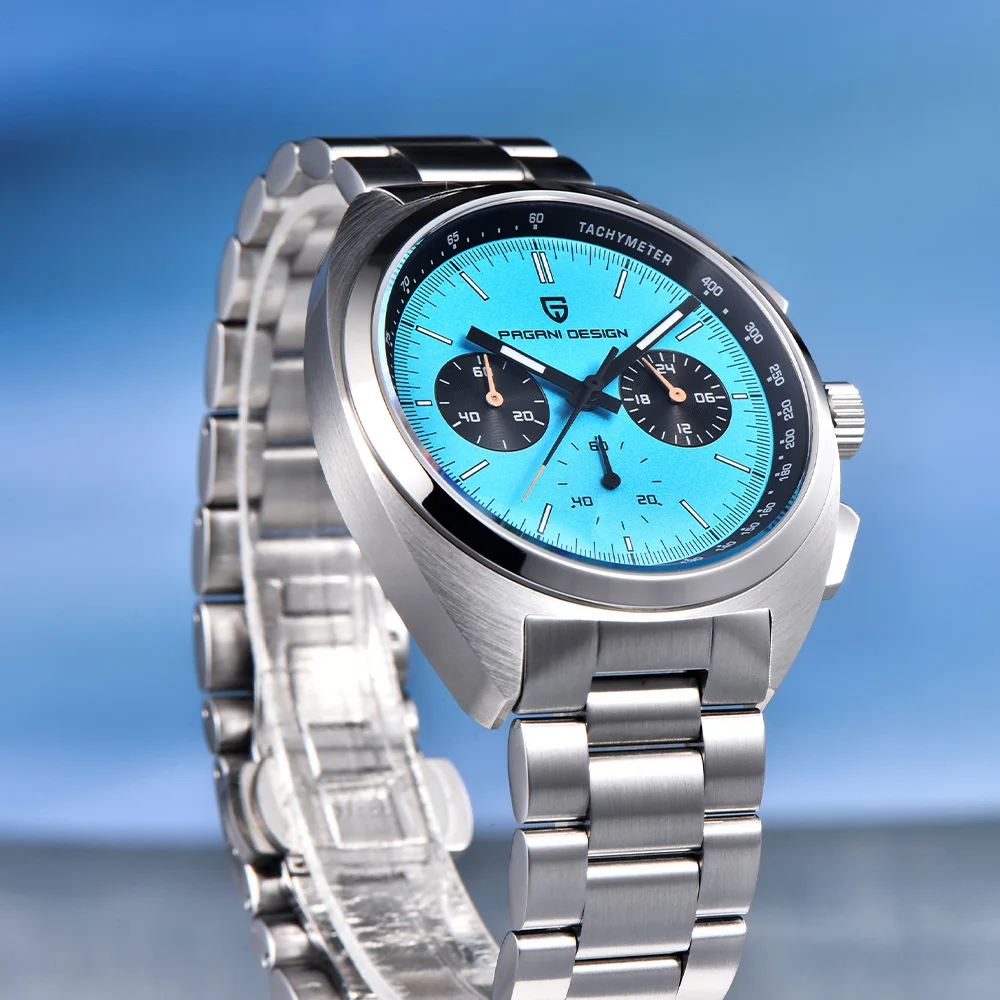 2026 new Pagani design men's watch Panda dial luxury quartz watch TMI Vk63 sports chronograph sapphire glass watch reloj hombre