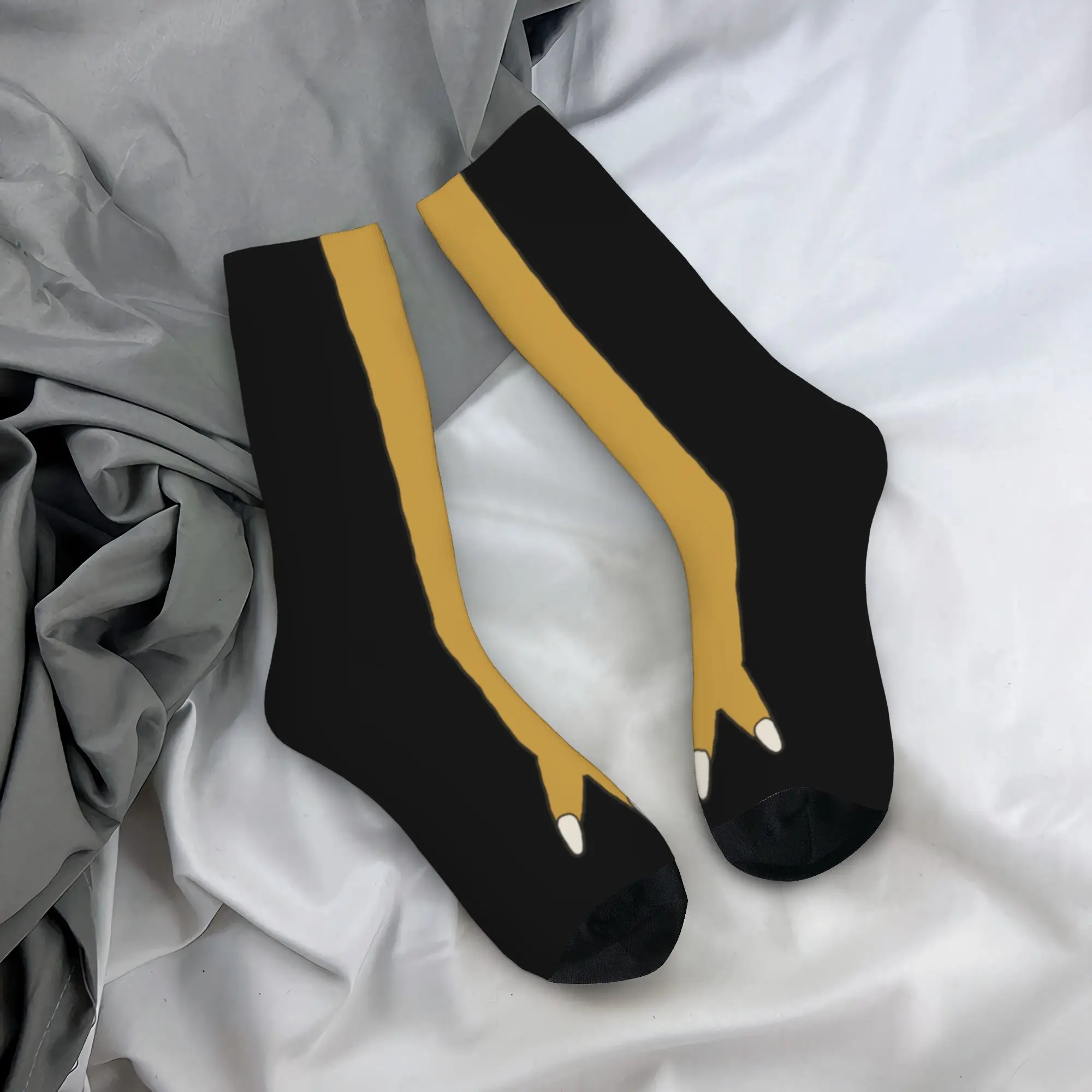 Custom Kawaii Chicken Feet Socks Women Men Warm 3D Printing Cartoon Animal Sports Basketball Socks