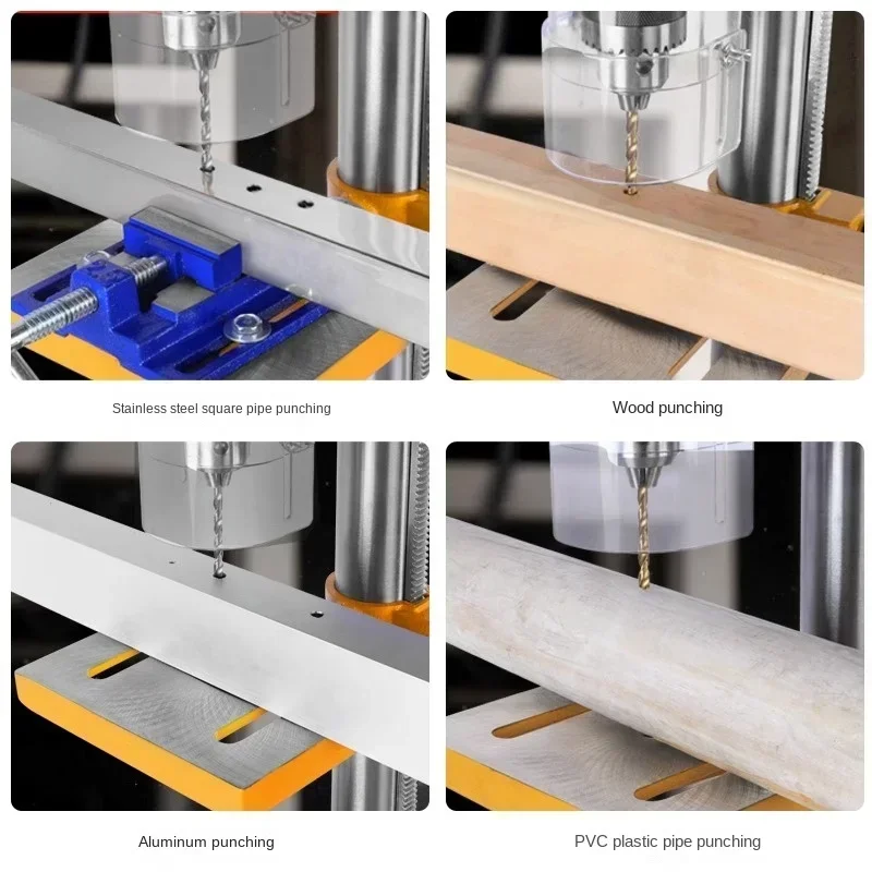 Broca de bancada multifuncional, 8 polegadas, pequena casa, 10 polegadas, máquina de perfuração industrial com alta precisão