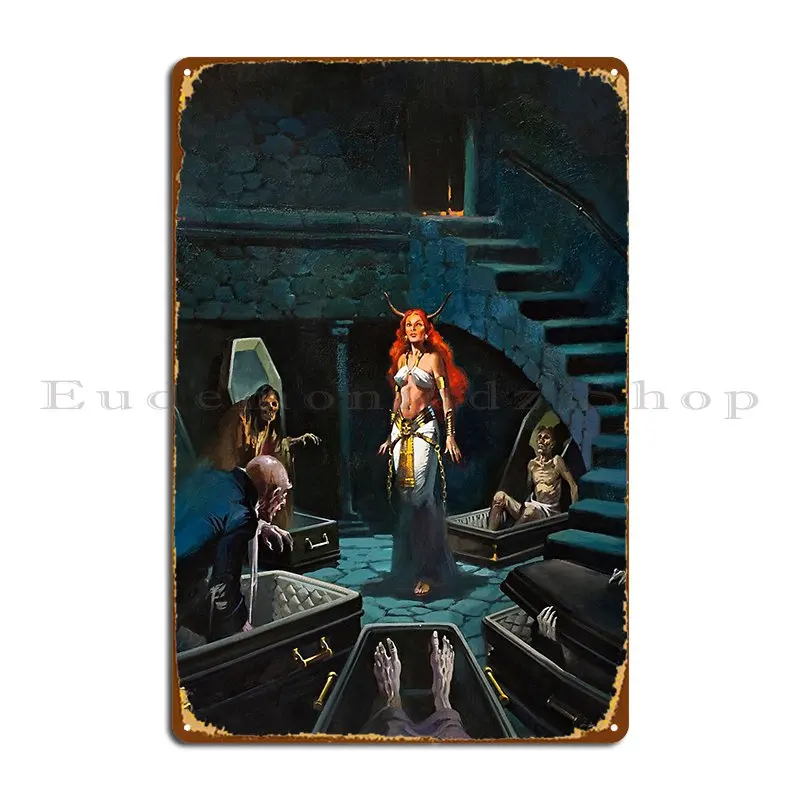 ملصق لافتة معدنية من Asmodinas Kingdom مطبوع عليه صدئ لنادي السينما ونادي القصدير