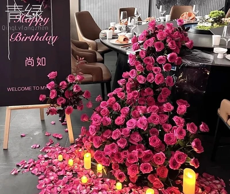 

Premium Artificial Silk Flower Arrangement | Wedding Birthday Stage & Table Decor for Engagement Party
