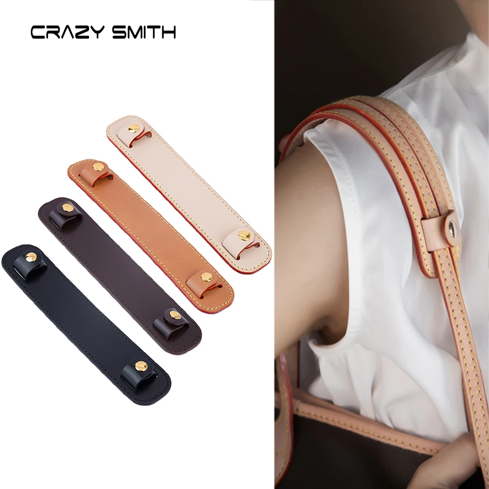 CRAZYSMITH Decompression Shoulder Pads for LV Neverfull Bag Strap Handle Fixing Clip Wide Leather Strap Shoulder Rest HandBag
