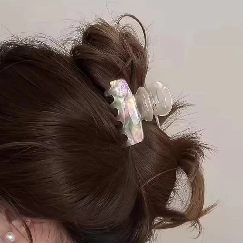 French Hair Clips Women's Elegant Acetate Hair Claw Medium Size Sweet Shark Clip Exquisite Girl Hairs Accessories Headwear