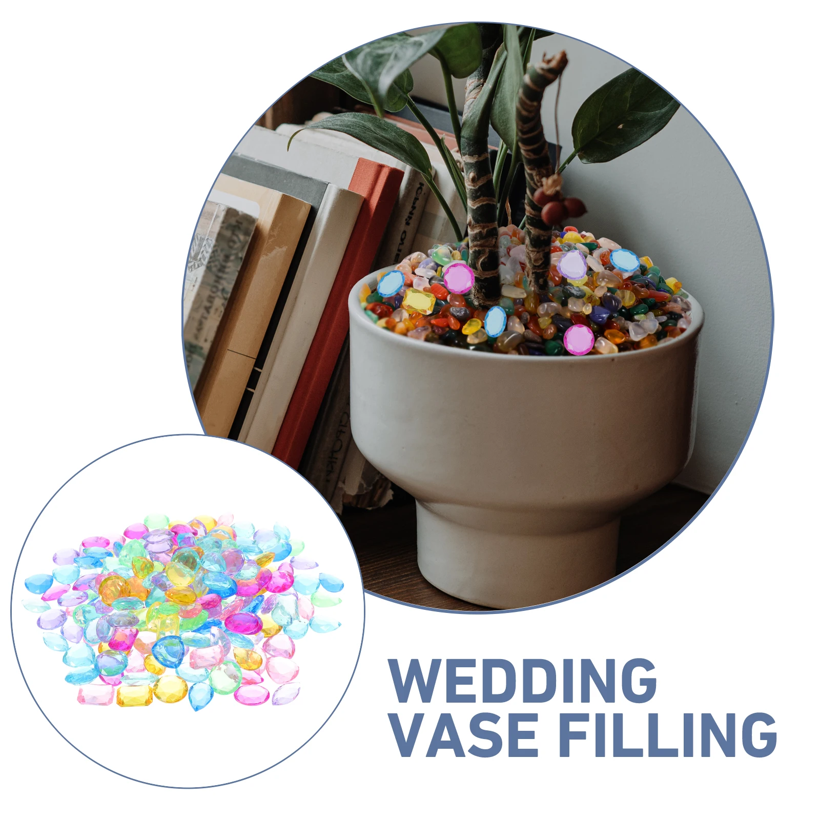 

Simulated Gemstone Set Bright Resin Gems for Vase Wedding Party Home Decoration DIY Crafts Supplies Gems for Decor