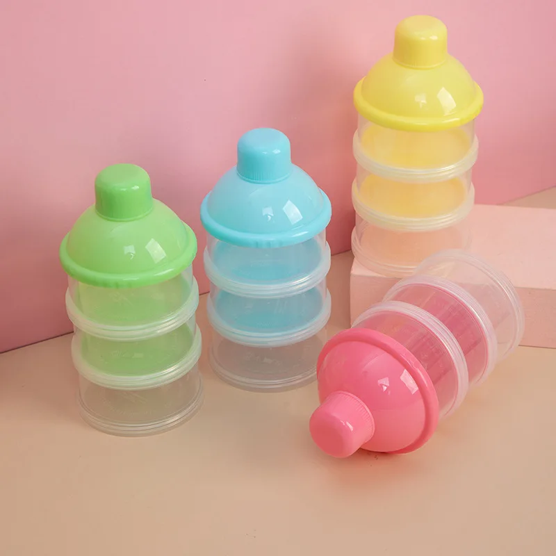 

3-layer storage box, independent layered milk powder compartments, food storage box, baby food container suitable for travel