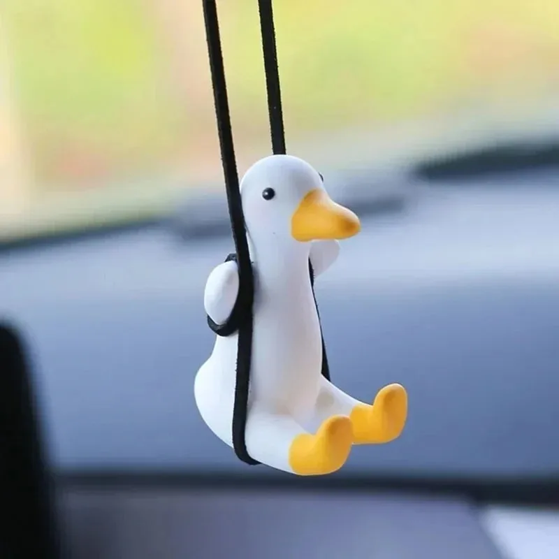 

Swinging Duck - Cute Interior Rearview Mirrors Decoration Fun Car Mirror Hanging Accessories