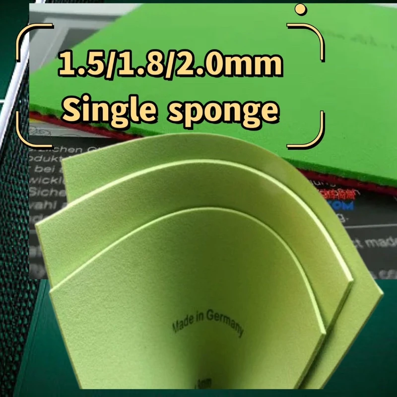 

German Premium Table Tennis Rubber Fine Pore Cake Sponge, Soft Tensor Technology (Single Sponge) Ping Pong Sponge 1.5/1.8/2.0mm