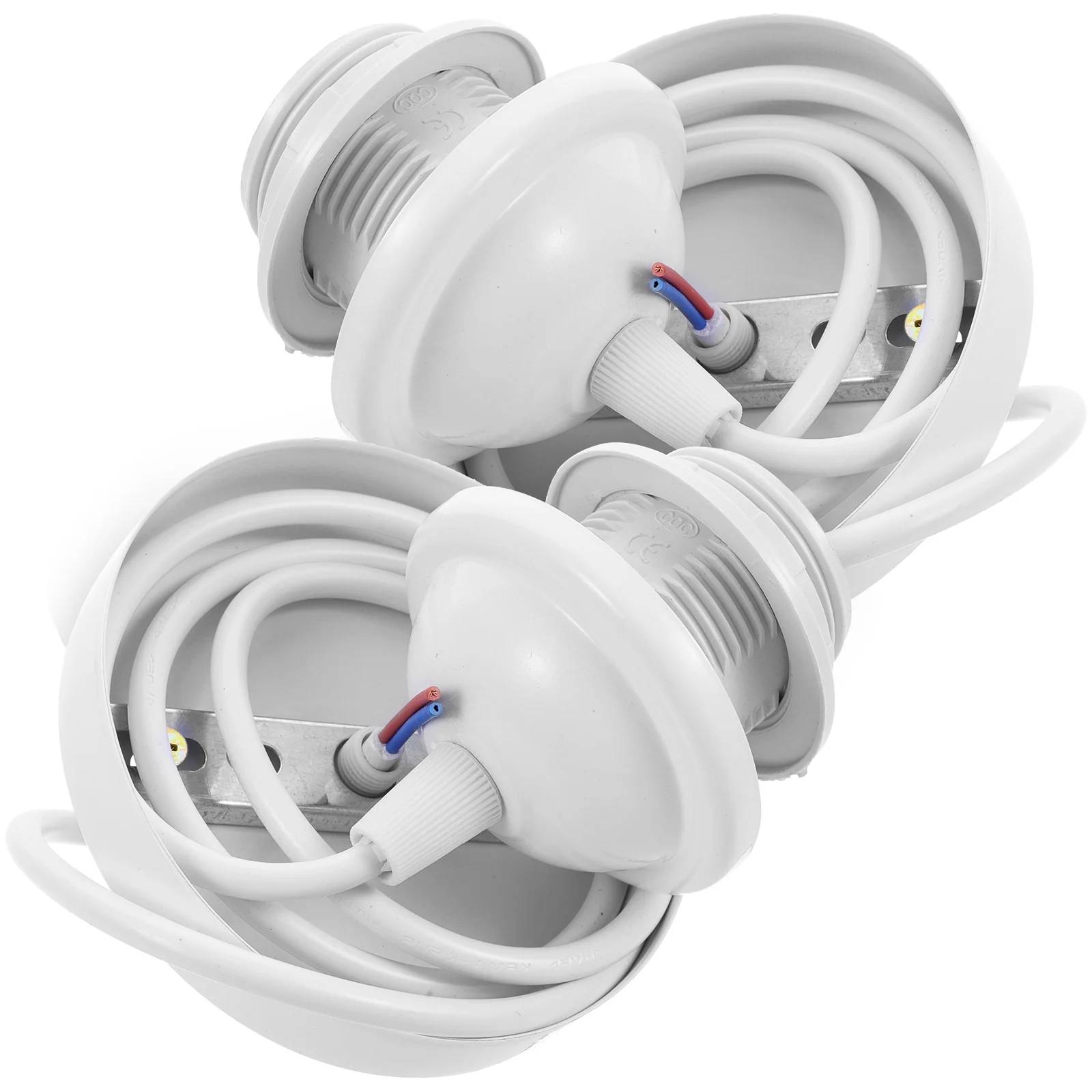 

2Pcs E27 Lamp Socket Metal Holder Pendant Light Kit Adjustable Length Threaded Bulb Base Screw Socket Hanging Fixture