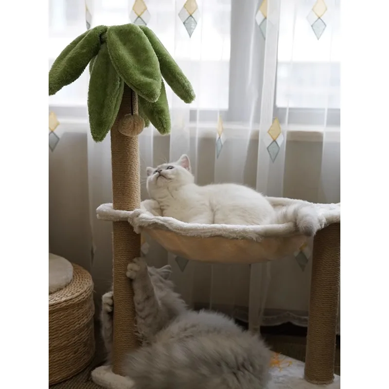 Climbing Frame Cactus Cat Nest Big Scratching Pole Self-Hi Toy Grinding Claw Wear-Resistant No Dandruff Small Funny